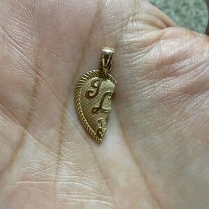 Firm price is 👀Solid 14k Gold Heart Pendant only half